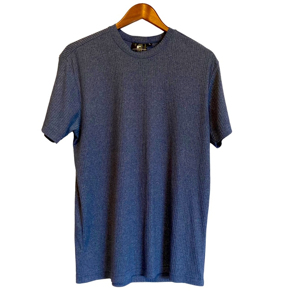 POSITANO BLUE SHORT SLEEVE MENS SHIRT SIZE LARGE
